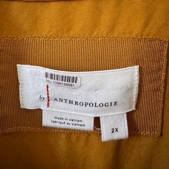 Anthropologie Pleated Sleeveless Midi Dress in "Cedar" Brown Size 2X - Picture 14 of 14